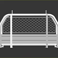 Sturdy Metal Rectangular Storage Platform With Grid Railings For Household Organizing