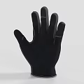 Black Work Gloves With Grey Accents And Wrist Strap Design