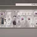 ZARA Shop Window Display With Comfortable Attire Mannequin Clothing And Accessories