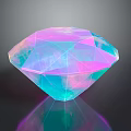 Shiny Colorful Iridescent Diamond Geometric Cut Jewelry For Fashion Clothing Accessories