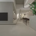 Modern Public Office Space With Glass Partitions Wooden Columns Desks Computers Chairs And Soft Lighting