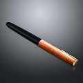Classic Fountain Pen with Black and Wooden Body and Metal Nib for Daily Writing Use