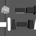 Modern Geometric Wall Lamps With Black And White Design For Contemporary Home Decor