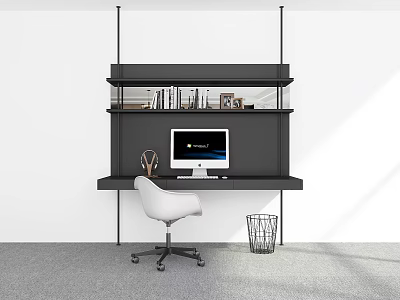 Modern Desk Chair Computer Desk Workbench Desk Table 3d model
