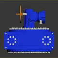 Blue Heavy Duty Industrial Valve Equipment With Metal Flange And Control Handle