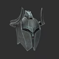 Mythical Metal Warrior Helmet With Sharp Horns And Angular Design For Combat Use