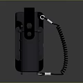 Portable Cylindrical Daily Use Tool With Leather Holster And Coiled Cord Design
