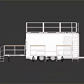 Practical Household Storage System With Platform Staircase And Railing