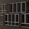 Various Casement Windows With White Frames Transparent Glass And Natural Light View