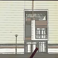 Modern Style Single Family Villa Exterior With Large Windows Balcony Greenery And Surrounding Trees