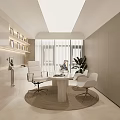 Modern Beauty Salon Treatment Room With Bed Equipment White Cabinets And Green Plant