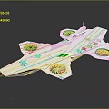 Modern Spaceship Spacecraft 3d model