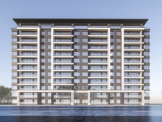 New Chinese-style Residential Building Small High-rise Residential Building 3d model