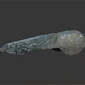 Natural Blue Stone Raw Block With Textured Surface And Green Natural Accents