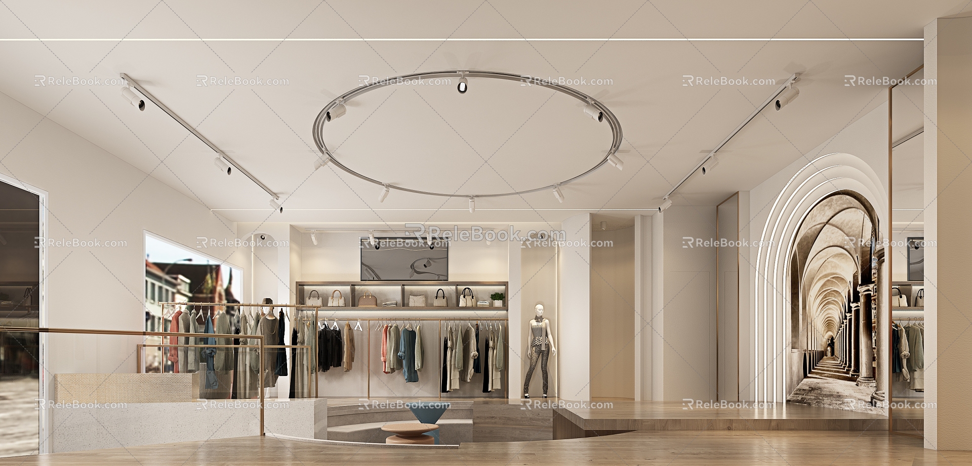 Modern Clothing Store 3d model