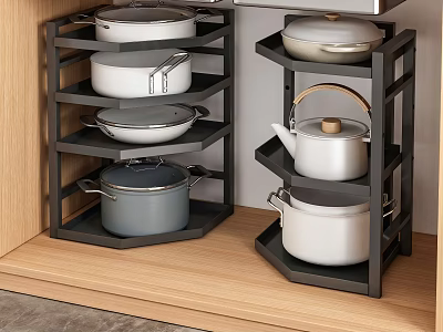 Modern Multi Tiered Bathroom Cabinet Rack For Toiletries Storage And Organization 3d model