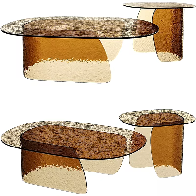 Unique Modern Dining Table With Round Wooden Top And Stylish Metal Base 3d model
