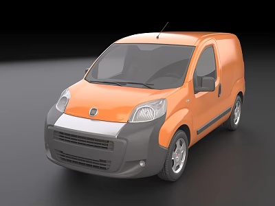 Orange Compact Van Exterior Design With Modern Vehicle Style Features 3d model Orange Compact Van Exterior Design With Modern Vehicle Style Features 3d model
