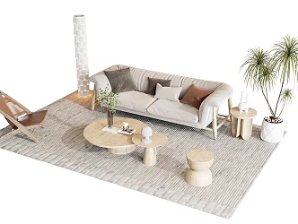 Modern Sofa Coffee Table Combination Sofa Coffee Table 3d model