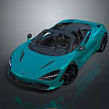 Turquoise Convertible Sports Car With Sleek Modern Design And Black Wheels