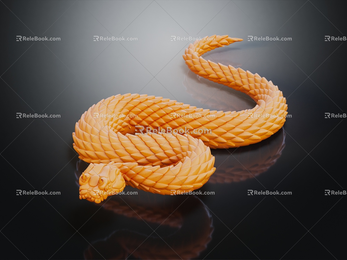 Modern Rattlesnake Cobra 3d model