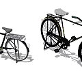 Various Bicycle Models Featuring Retro Designs And Classic Wheel Styles 3d model