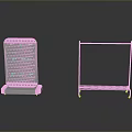 Modern Furniture With White Perforated Shelf And Metal Frame Rack