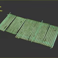 Rusted Corrugated Metal Sheets With Weathered Rust And Creases On Dark Background 3d model