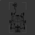 Lunar Surface Exploration Rover With Mechanical Arm Camera And Wheels