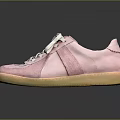 Pink Casual Shoes With White Laces Comfortable Design For Daily Wear