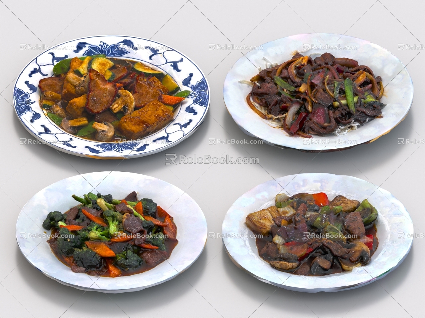 Food Cooked Food Soup Chinese Cuisine Sichuan Cuisine Hunan Cuisine Small Fried Meat Braised Beef Small Fried Beef model