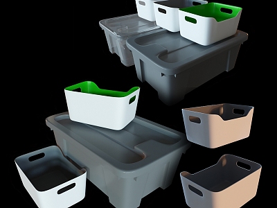 Storage Box Plastic Box File Box 3d model