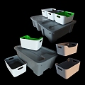 Storage Box Plastic Box File Box 3d model