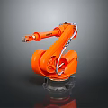 Orange KUKA Industrial Robot Arm As Key Automation Equipment In Manufacturing Industry