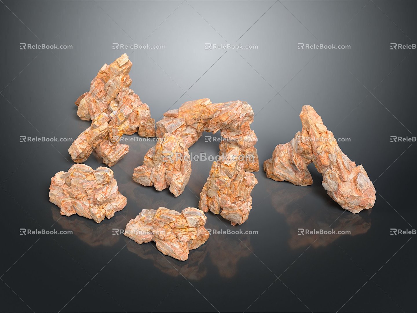 Stone Rock Stone Stone Appreciation Stone Strange Stone Ore Realistic 3d model