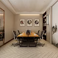 Modern Public Office Space Interior With Desks Computers Ergonomic Chairs Bookshelves And Wall Art