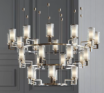 New Chinese Chandelier 3d model