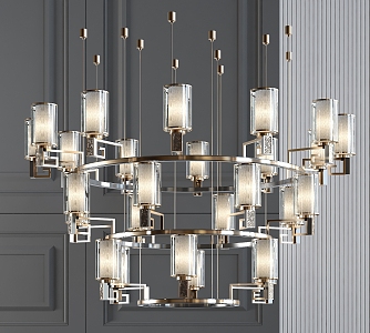 New Chinese Chandelier 3d model