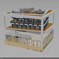 Modern Multi Level Water Transport Vehicle With Orange White Exterior And Deck Structure Design