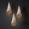 Conical Woven Pendant Lights With Textured Shade And Warm Glow For Modern Home Decor