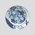 Traditional Blue And White Porcelain Jar With Lid And Leaf Bamboo Patterns