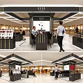 Modern Counter Design Counter Shelf Counter Scene Shopping Mall Counter Cosmetic Shop Beauty Shop Multi-point Cosmetic Island Cabinet Beauty Cabinet 3d model