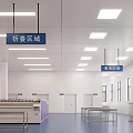 Sterile Cleanroom Corridor With Blue Floor White Walls And Industrial Equipment