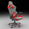 Gray and Red Ergonomic Racing Style Office Chair with Breathable Mesh Back and Swivel Base