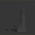 3D Architectural Castle Model Design Featuring Intricate Towers Platform Base And Structures