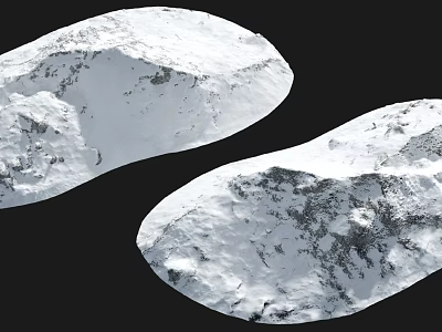 Garden Landscape Design With White Textured Rock Sculptural Natural Forms 3d model