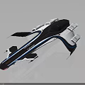 Futuristic Spacecraft Design With Sleek White Black And Blue Accents For Aerospace Exploration