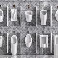 Modern urinal public urinal combination 3d model