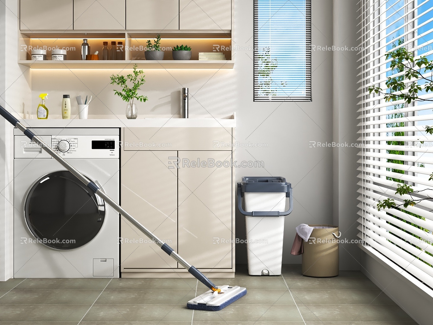 balcony mop washing machine 3d model