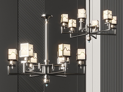 New Chinese Chandelier 3d model